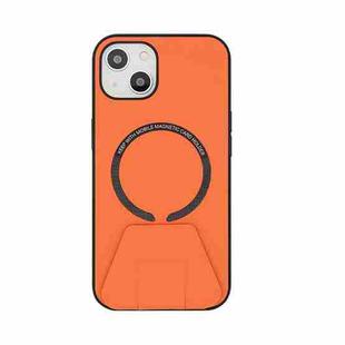 Holder PU+TPU Magsafe Case For iPhone 13 Pro(Orange)