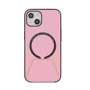 Holder PU+TPU Magsafe Case For iPhone 12 / 12 Pro(Pink)