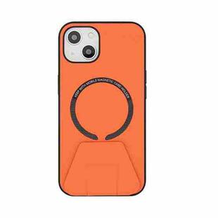 Holder PU+TPU Magsafe Case For iPhone 12 Pro Max(Orange)