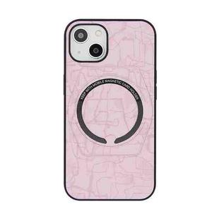 Card Holder PU+TPU Magsafe Case For iPhone 13 Pro(Pink)