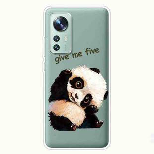 For Xiaomi 12 Pro Painted Shockproof TPU Protective Phone Case(Fighting Panda)