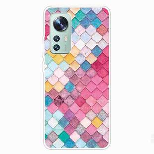 For Xiaomi 12 Pro Painted Transparent Shockproof TPU Protective Phone Case(Color Quartet)