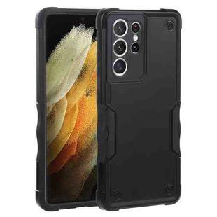 For Samsung Galaxy S21 Ultra 5G Non-slip Armor Phone Case(Black)