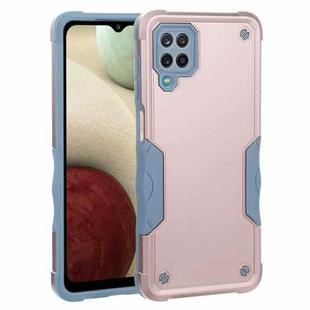 For Samsung Galaxy A12 5G Non-slip Armor Phone Case(Rose Gold)