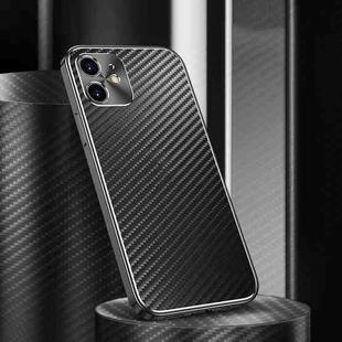 Metal Frame Carbon Fiber Phone Case For iPhone 11(Black)