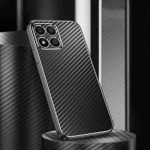 For Honor X30i Metal Frame Carbon Fiber Phone Case(Black)