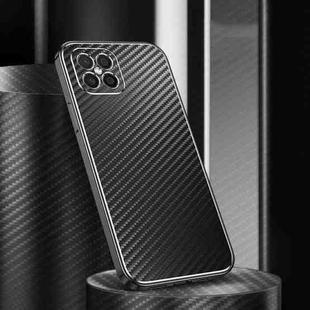 For Huawei nova 8 SE Metal Frame Carbon Fiber Phone Case(Black)