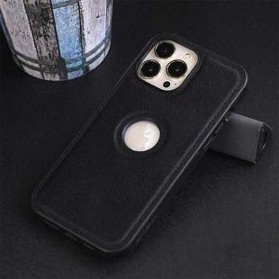 For iPhone 11 Pro Max Milan Series Shockproof Leather Phone Case (Black)