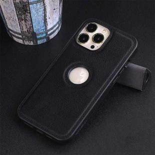 Milan Series Shockproof Leather Phone Case For iPhone 12 / 12 Pro(Black)