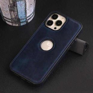 Milan Series Shockproof Leather Phone Case For iPhone 13(Blue)