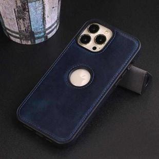 Milan Series Shockproof Leather Phone Case For iPhone 13 Pro Max(Blue)