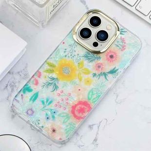 For iPhone 13 Pro Shell Texture Flower TPU Phone Case (X4)