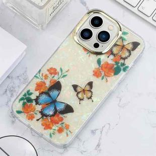 For iPhone 13 Pro Max Shell Texture Flower TPU Phone Case (X2)