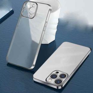 For iPhone 13 Wing Plating Series Semi-transparent Frosted Phone Case(Silver)