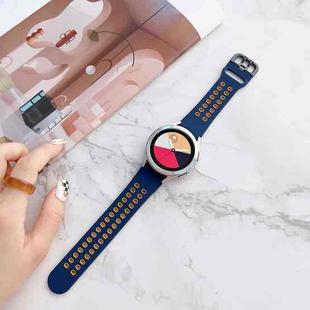 For Samsung Galaxy Watch4 40mm Double Buckles Two-color Silicone Watch Band(Blue Yellow)