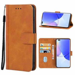 Leather Phone Case For Huawei Nova 9 SE(Brown)