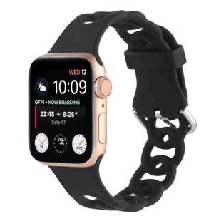 Hollow Out Silicone Watch Band For Apple Watch Series 8&7 41mm / SE 2&6&SE&5&4 40mm / 3&2&1 38mm(3)