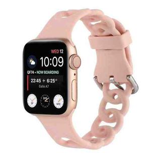 Hollow Out Silicone Watch Band For Apple Watch Series 8&7 41mm / SE 2&6&SE&5&4 40mm / 3&2&1 38mm(12)