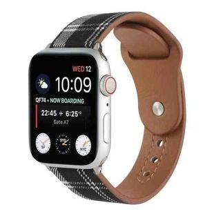 Cloth Texture Sports Leather Watch Band For Apple Watch Series 8&7 41mm / SE 2&6&SE&5&4 40mm / 3&2&1 38mm(1)