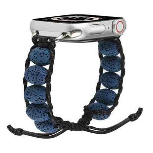 Volcanic Stone Watch Band For Apple Watch Series 8&7 41mm / SE 2&6&SE&5&4 40mm / 3&2&1 38mm(Dark Blue)