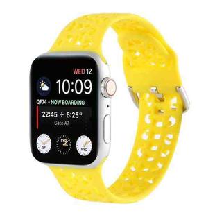 Hollow Out Silicone Watch Band For Apple Watch Series 8&7 41mm / SE 2&6&SE&5&4 40mm / 3&2&1 38mm(1)