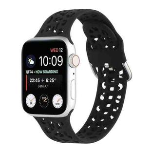 Hollow Out Silicone Watch Band For Apple Watch Series 8&7 41mm / SE 2&6&SE&5&4 40mm / 3&2&1 38mm(17)