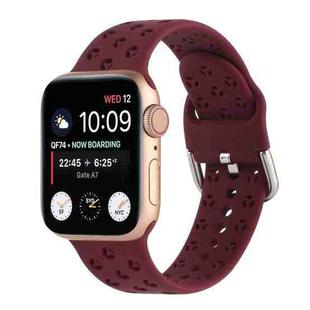 Hollow Out Silicone Watch Band For Apple Watch Series 8&7 41mm / SE 2&6&SE&5&4 40mm / 3&2&1 38mm(6)