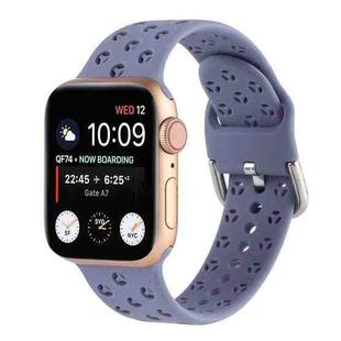 Hollow Out Silicone Watch Band For Apple Watch Series 8&7 41mm / SE 2&6&SE&5&4 40mm / 3&2&1 38mm(15)
