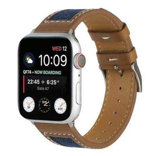 Canvas Leather Watch Band For Apple Watch Series 8&7 41mm / SE 2&6&SE&5&4 40mm / 3&2&1 38mm(2)
