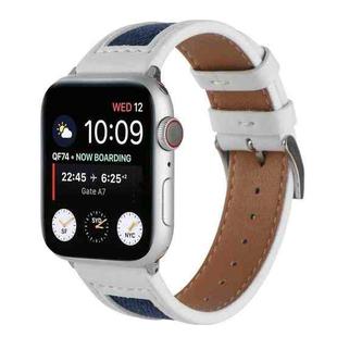 Canvas Leather Watch Band For Apple Watch Series 8&7 41mm / SE 2&6&SE&5&4 40mm / 3&2&1 38mm(3)