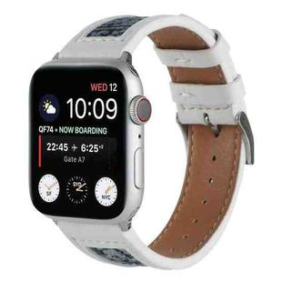 Canvas Leather Watch Band For Apple Watch Ultra 49mm / Series 8&7 45mm / SE 2&6&SE&5&4 44mm / 3&2&1 42mm(6)