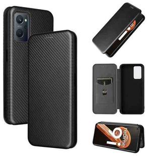 For OPPO Realme 9i / A36 Carbon Fiber Texture Horizontal Flip PU Phone Case(Black)