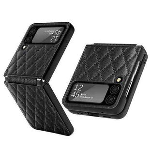 For Samsung Galaxy Z Flip3 5G Rhombus Hinge Phone Case(Black)