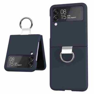 For Samsung Galaxy Z Flip3 5G PC + PVC Ring Phone Case(Navy Blue)