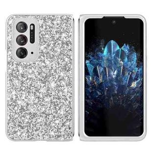 For OPPO Find N Glitter Powder Shockproof TPU Folding Phone Case(Silver)