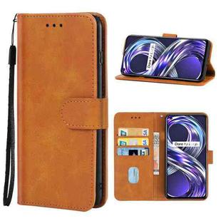 Leather Phone Case For OPPO Realme 8i(Brown)