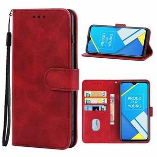Leather Phone Case For OPPO Realme C2(Red)