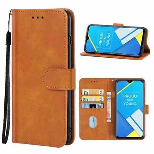 Leather Phone Case For OPPO Realme C2(Brown)