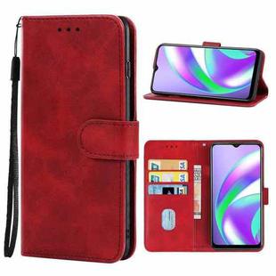 Leather Phone Case For OPPO Realme C12(Red)