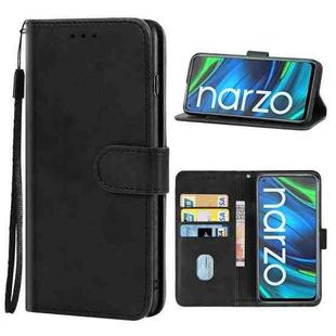 Leather Phone Case For OPPO Realme Narzo 20 Pro(Black)
