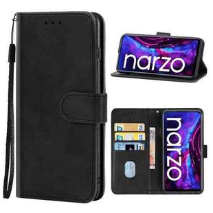 Leather Phone Case For OPPO Realme Narzo 30 Pro(Black)