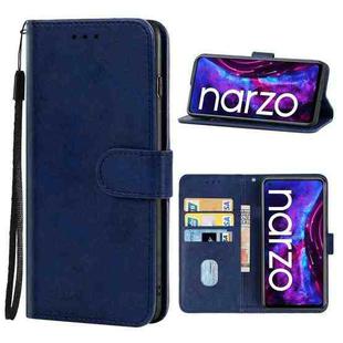 Leather Phone Case For OPPO Realme Narzo 30 Pro(Blue)