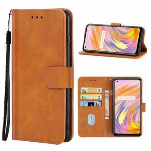 Leather Phone Case For OPPO Realme V15(Brown)