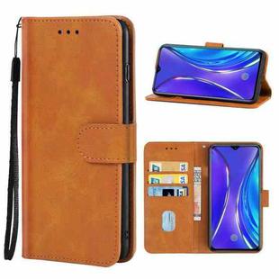 Leather Phone Case For OPPO Realme X2(Brown)