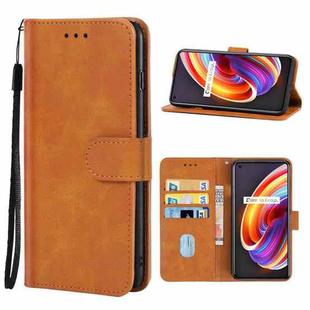 Leather Phone Case For OPPO Realme X7 Pro(Brown)