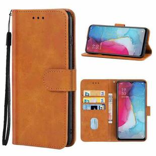 Leather Phone Case For OPPO Reno3 5G(Brown)