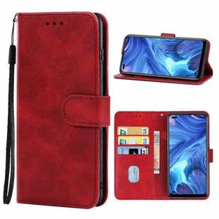 Leather Phone Case For OPPO Reno4(Red)