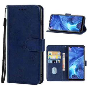 Leather Phone Case For OPPO Reno4(Blue)