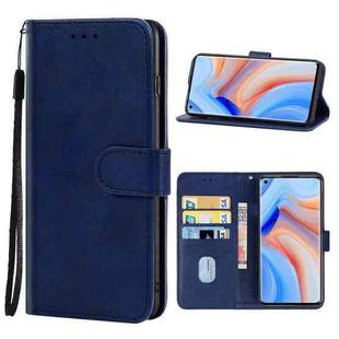 Leather Phone Case For OPPO Reno4 Pro 5G(Blue)