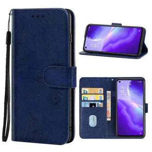 Leather Phone Case For OPPO Reno5 5G(Blue)